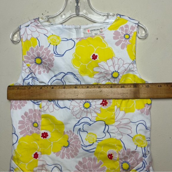 J. Crew Crewcuts Girls White floral sleeveless Sundress Yellow Pink Blue Poppy 6 - Picture 5 of 15